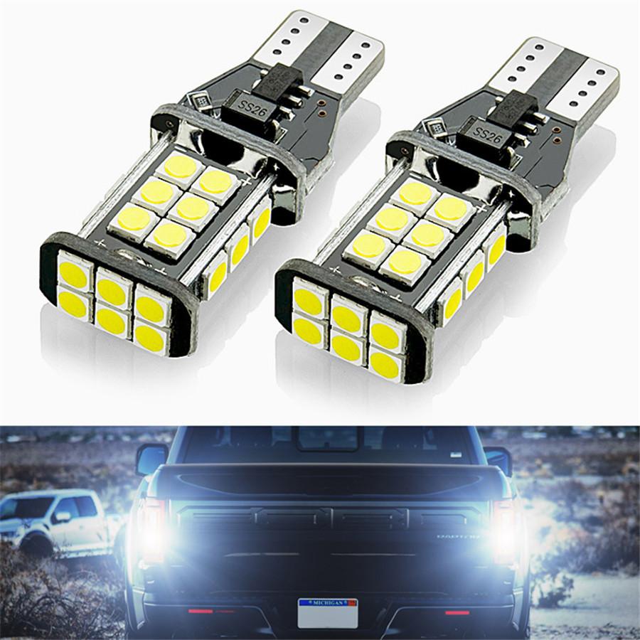 This high power T15 LED bulb is powered by 18 pieces 3030 SMD LED chips on top with 6 pieces 3030 SMD LED chips on the sides.
This high power T15 LED bulb is powered by 18 pieces 3030 SMD LED chips on top with 6 pieces 3030 SMD LED chips on the sides.