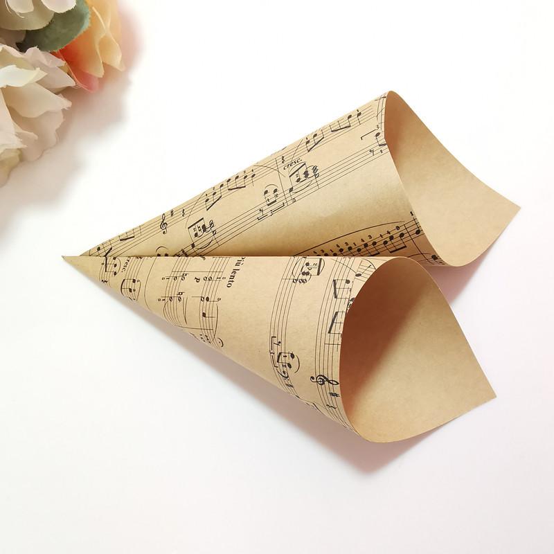 Creative Ice Cream Cone Paper Flower Bouquet with Musical Note Card and Retro Forest Style Staff Paper Flower Cone.
Creative Ice Cream Cone Paper Flower Bouquet with Musical Note Card and Retro Forest Style Staff Paper Flower Cone.