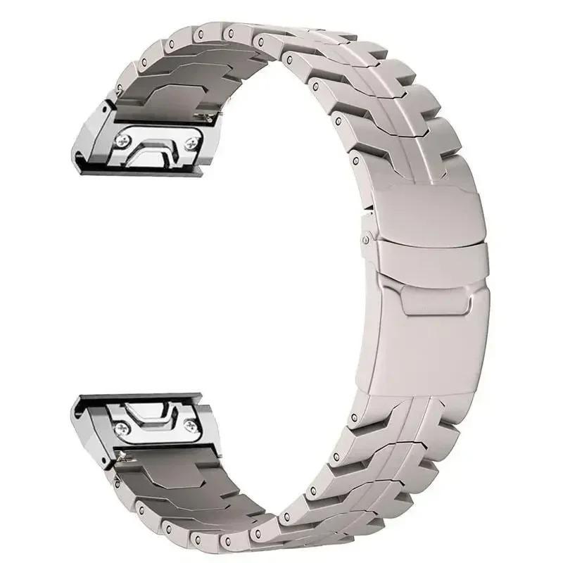 Ремешок из титанового сплава 26 мм для Garmin Fenix 8, 7X Pro, 6X, 5X Plus - издание «Железный человек» 26mm