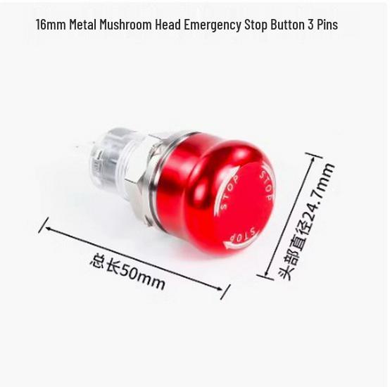 Metal Emergency Stop Button Switch, Stainless Steel, Dustproof, Mushroom Head, 16/19/22/25/30mm 16mm
Metal Emergency Stop Button Switch, Stainless Steel, Dustproof, Mushroom Head, 16/19/22/25/30mm 16mm