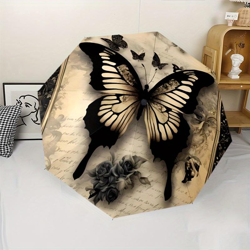 A Butterfly and Floral Patterned Umbrella - 8 Ribs, Plastic Handle, Auto Open/Closed, Portable Sunshade, Perfect for Halloween (as the picture,Iron&8K)
A Butterfly and Floral Patterned Umbrella - 8 Ribs, Plastic Handle, Auto Open/Closed, Portable Sunshade, Perfect for Halloween (as the picture,Iron&8K)