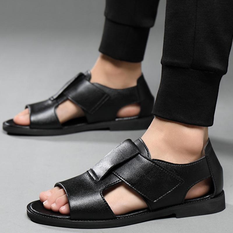 Leather Sandals N-slip Slippers Comfortable Mens Casual Shoes Men s Flats Rubber Sole Shoes Outdoor Fashi Beach Sandals Men 48 чорний
Leather Sandals N-slip Slippers Comfortable Mens Casual Shoes Men s Flats Rubber Sole Shoes Outdoor Fashi Beach Sandals Men 48 чорний