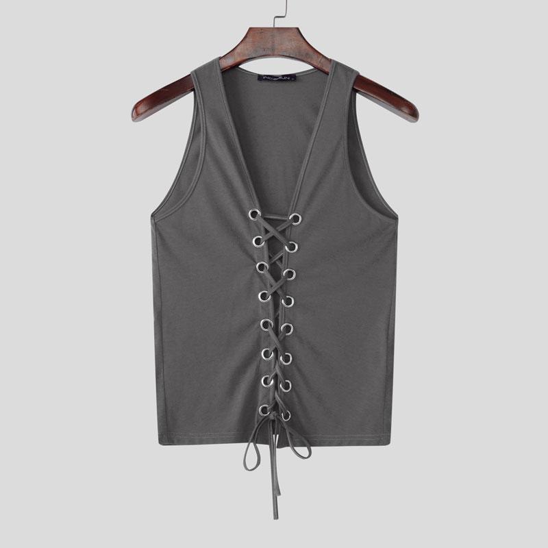INCERUN Летние мужские майки без рукавов на бретелях с бандажом спереди для вечеринок 4XL темно-серого
INCERUN Летние мужские майки без рукавов на бретелях с бандажом спереди для вечеринок 4XL темно-серого