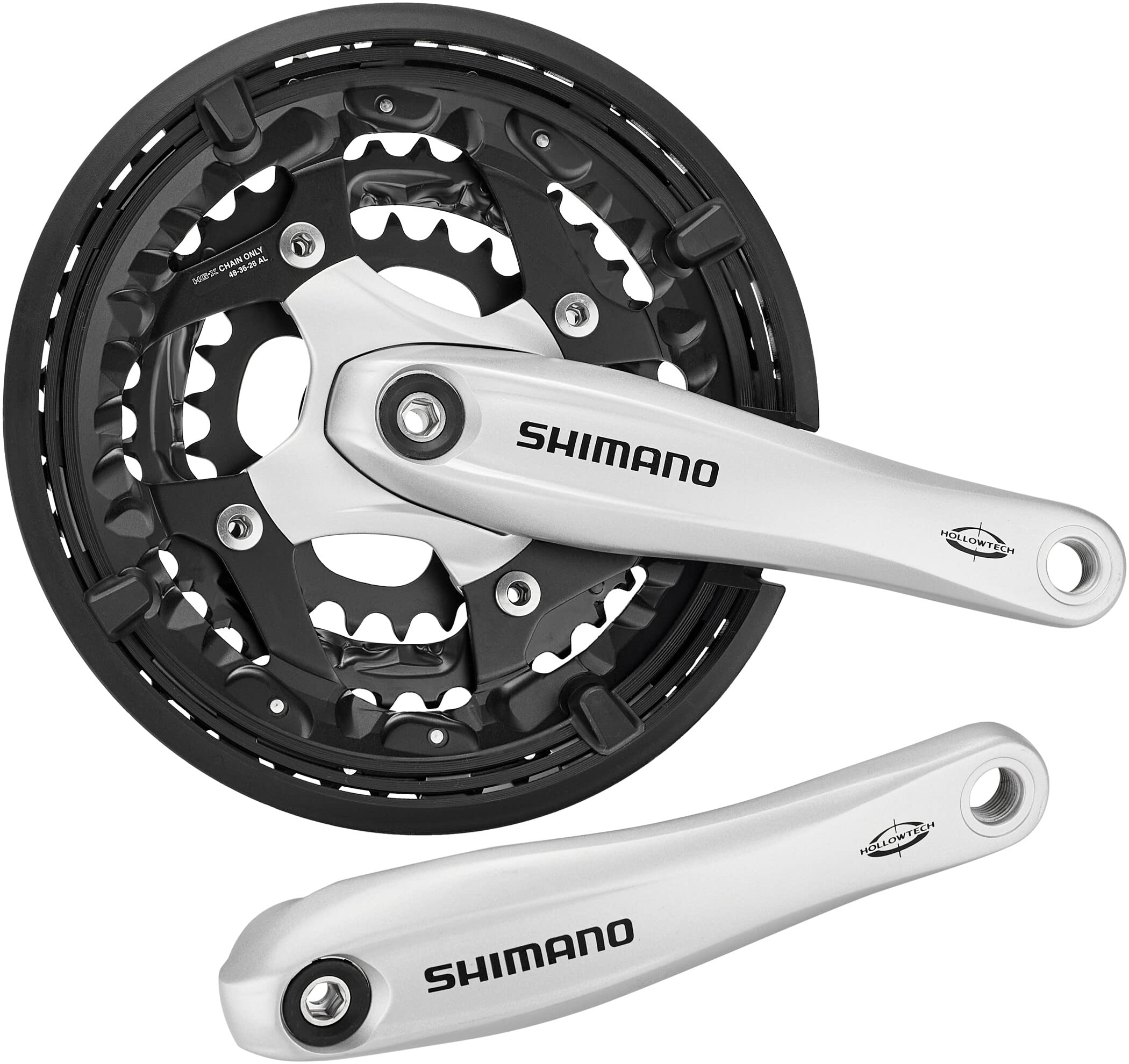 SHIMANO Crankset Silver 48X36X26T 170mm 10S with chain guard Compatible BB Octalink ES 121mm EFCT521C866CS FC-T521
SHIMANO Crankset Silver 48X36X26T 170mm 10S with chain guard Compatible BB Octalink ES 121mm EFCT521C866CS FC-T521