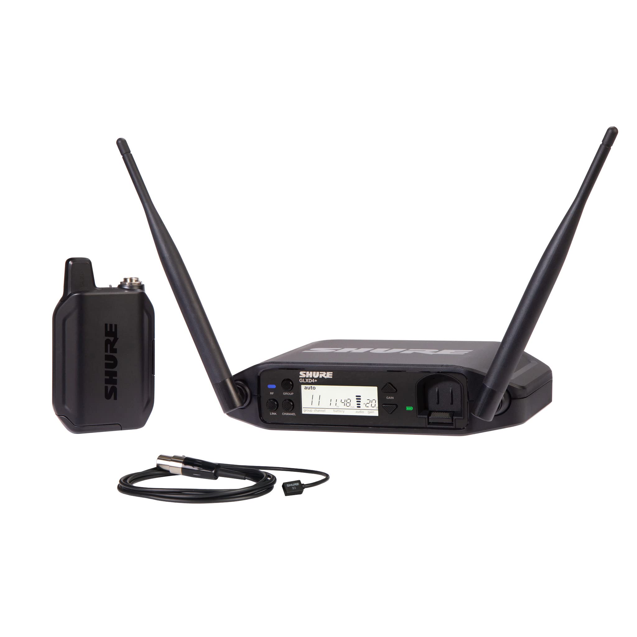SHURE Lavalier Wireless System WL93 Lavalier Wireless Tabletop Pack Transmitter Easy and Stable to 17 hours of continuous to 60m Digital Wireless чорний
SHURE Lavalier Wireless System WL93 Lavalier Wireless Tabletop Pack Transmitter Easy and Stable to 17 hours of continuous to 60m Digital Wireless чорний