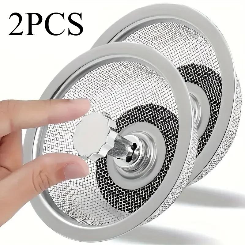 2pcs Kitchen Sink Strainer With Handle & Stopper Replacement Drain Basket Stainless Steel Mesh Filter Waste Hole 2pcs
2pcs Kitchen Sink Strainer With Handle & Stopper Replacement Drain Basket Stainless Steel Mesh Filter Waste Hole 2pcs