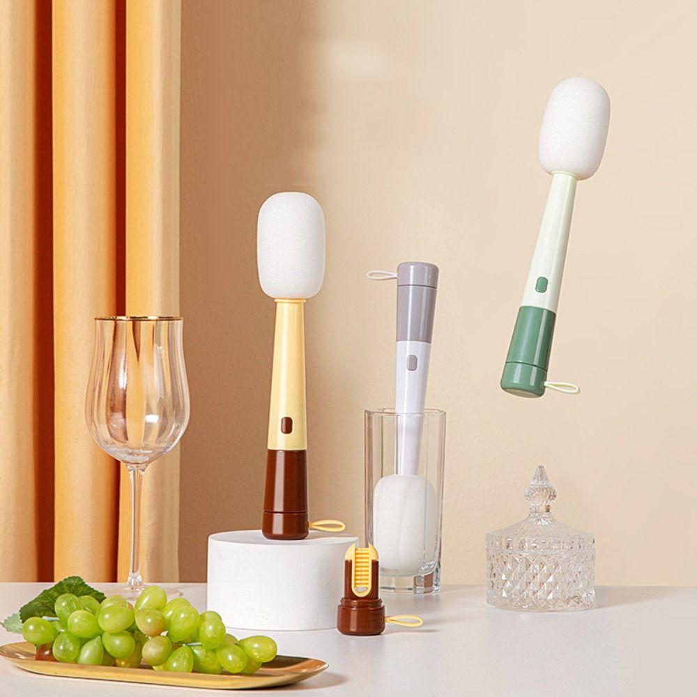 Replaceable Sponge Head Microphone Cup Brush 3-In-1 Wineglass Brush Bottle Cleaning Brush Mug
Replaceable Sponge Head Microphone Cup Brush 3-In-1 Wineglass Brush Bottle Cleaning Brush Mug