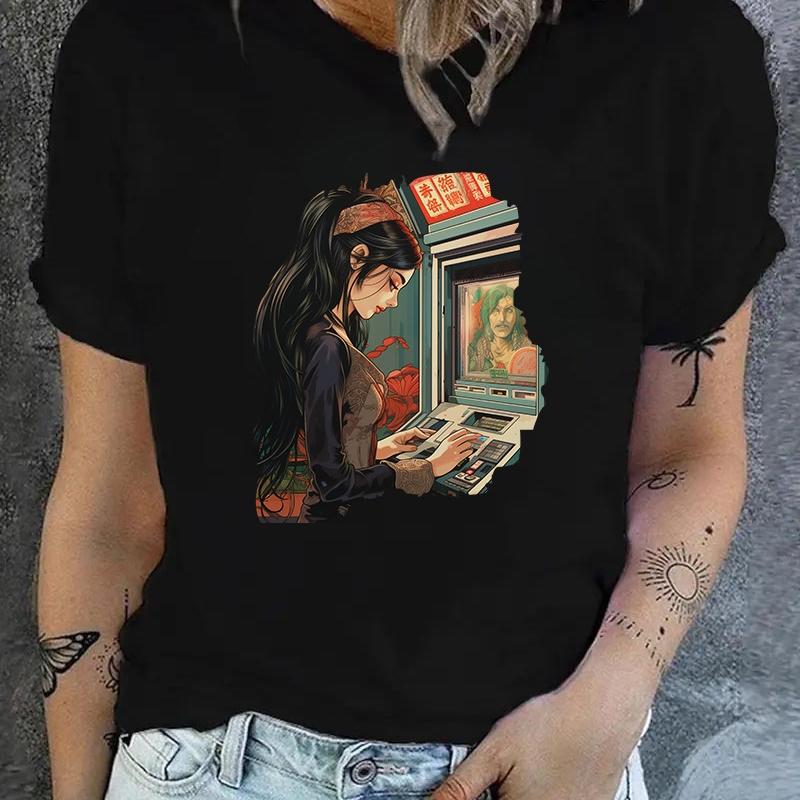 Женская футболка, приятная для кожи, материал против скатывания, для длительного ношения и офисного casual XXL чёрный
Женская футболка, приятная для кожи, материал против скатывания, для длительного ношения и офисного casual XXL чёрный