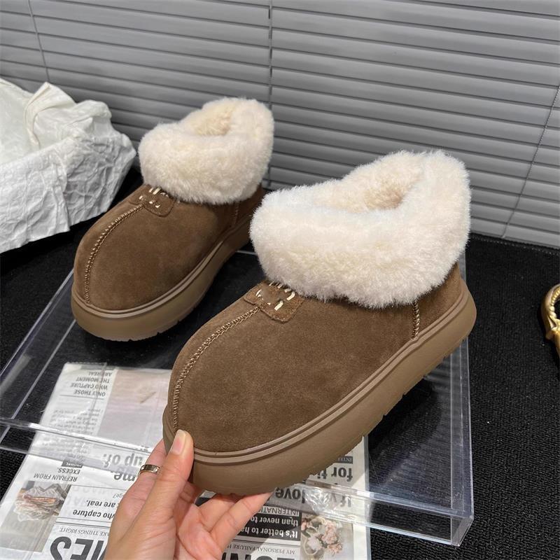 Small thick-soled low-top big-haired snow boots autumn pedal warm hairy cotton shoes 40 темно-коричневого кольору
Small thick-soled low-top big-haired snow boots autumn pedal warm hairy cotton shoes 40 темно-коричневого кольору