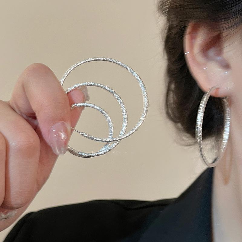 Wind matte plain ring earrings women s Hong Kong style versatile fashion earrings light luxury high-end earrings niche design sense
Wind matte plain ring earrings women s Hong Kong style versatile fashion earrings light luxury high-end earrings niche design sense