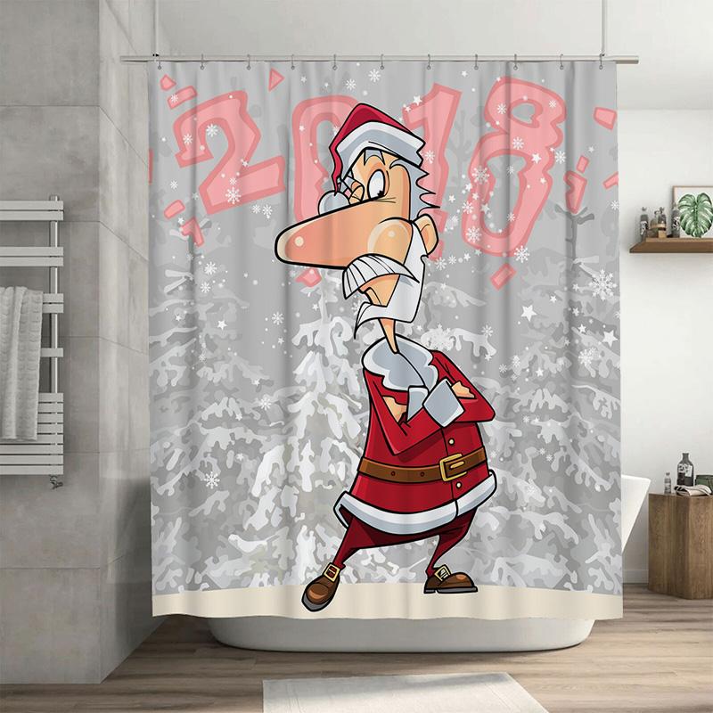 Tu Santa Claus Shower Curtain Christmas Bathroom Decor Festive Holiday Waterproof Fabric Backdrop For Tub W60H190(CM)-1 Pcs
Tu Santa Claus Shower Curtain Christmas Bathroom Decor Festive Holiday Waterproof Fabric Backdrop For Tub W60H190(CM)-1 Pcs