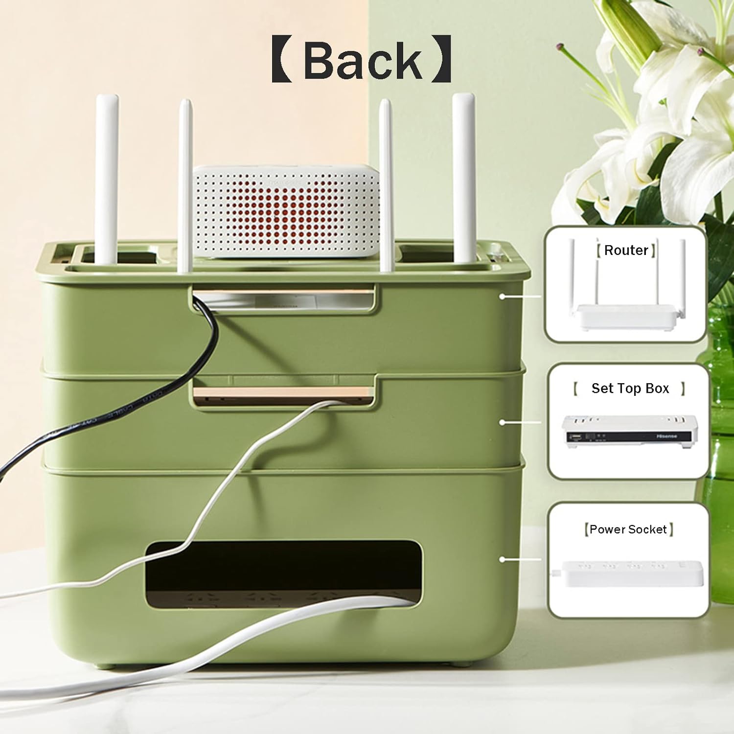 Ящик для хранения беспроводного Wi-Fi-маршрутизатора с прозрачной крышкой модема-маршрутизатора Съемный удлинитель питания и скрытая полка для укладки кабелей 1 layer бежевый
Ящик для хранения беспроводного Wi-Fi-маршрутизатора с прозрачной крышкой модема-маршрутизатора Съемный удлинитель питания и скрытая полка для укладки кабелей 1 layer бежевый