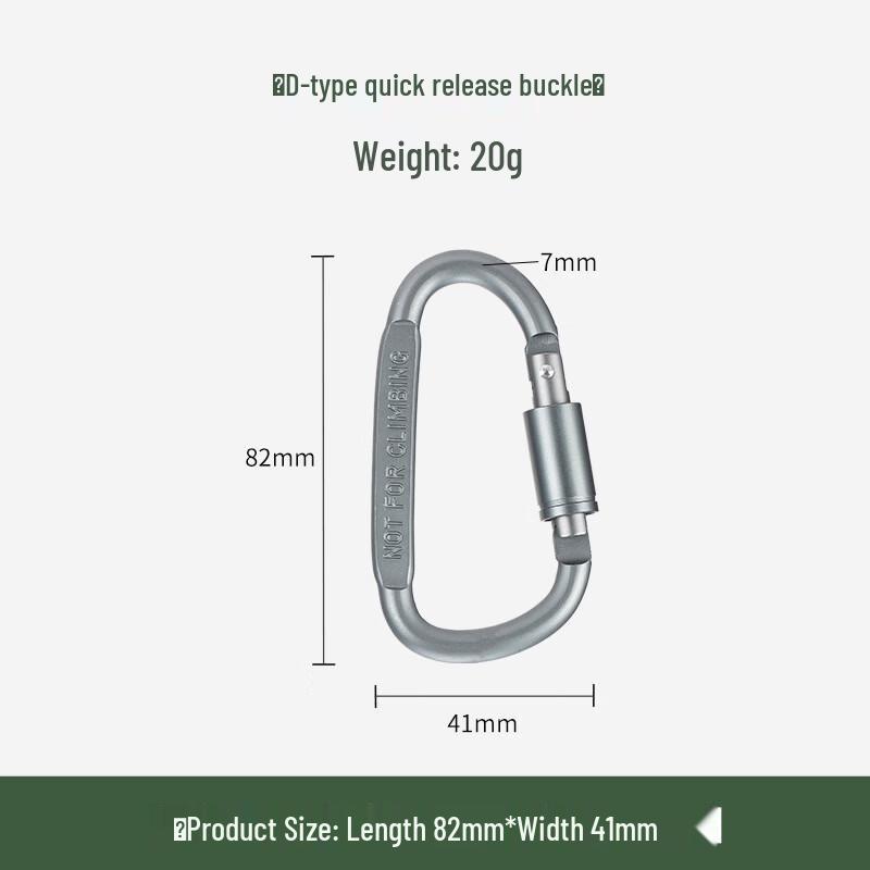 Multifunctional D-Shape Aluminum Locking Carabiner
Multifunctional D-Shape Aluminum Locking Carabiner