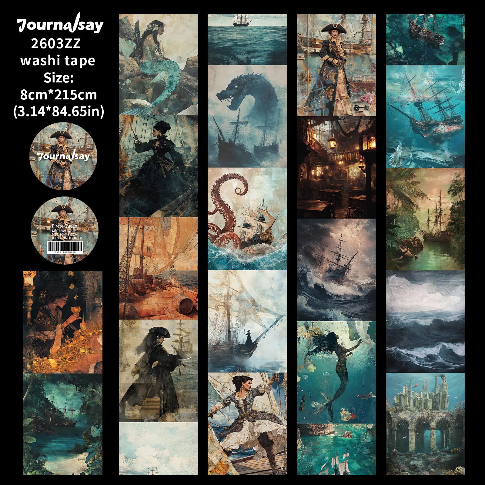 80mm*215cm Vintage Pirate Queen Character Landscape Washi Tape Creative DIY Journal Material Collage Scrapbooking Stationery
80mm*215cm Vintage Pirate Queen Character Landscape Washi Tape Creative DIY Journal Material Collage Scrapbooking Stationery