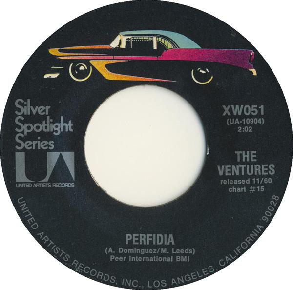 7inch Record VENTURES - Perfidia / Telstar XW051 United Artists 1973 US Rock Used
7inch Record VENTURES - Perfidia / Telstar XW051 United Artists 1973 US Rock Used