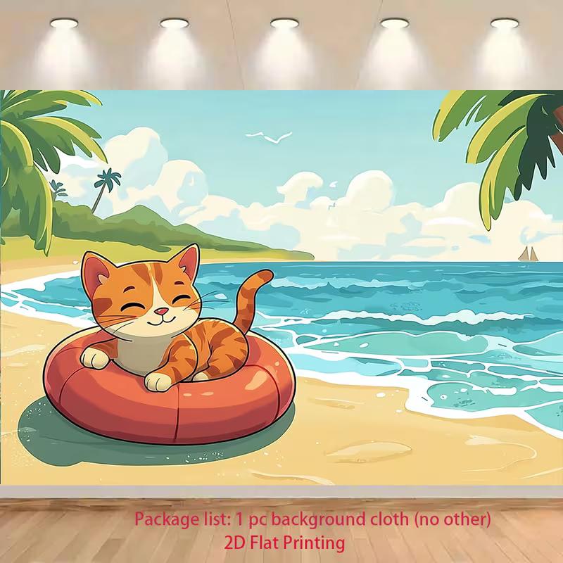 2D Cute Tropical Cat Backdrop - Palm Tree & Ocean Photography Background Banner for Studio Photoshoot 47.2x31.5inch/120*80cm
2D Cute Tropical Cat Backdrop - Palm Tree & Ocean Photography Background Banner for Studio Photoshoot 47.2x31.5inch/120*80cm