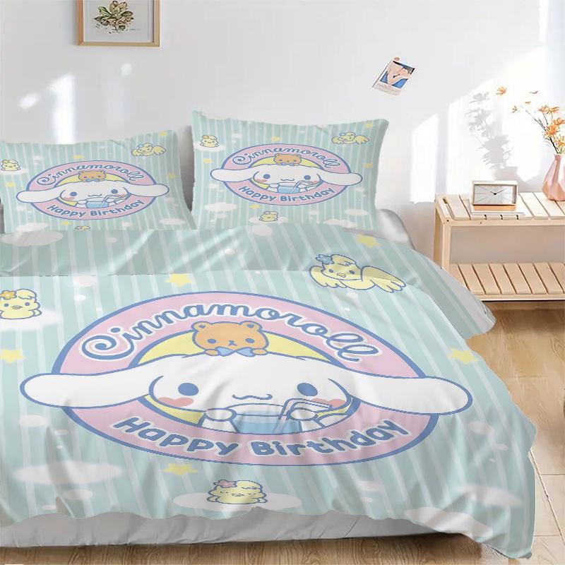 3pcs Cinnamoroll s Sweet Birthday Celebration Printed Duvet Cover Set (1 * Cover+2 * Pillowcase, Without Core), Suitable for Home Bedroom, Guest 135x200cm
3pcs Cinnamoroll s Sweet Birthday Celebration Printed Duvet Cover Set (1 * Cover+2 * Pillowcase, Without Core), Suitable for Home Bedroom, Guest 135x200cm