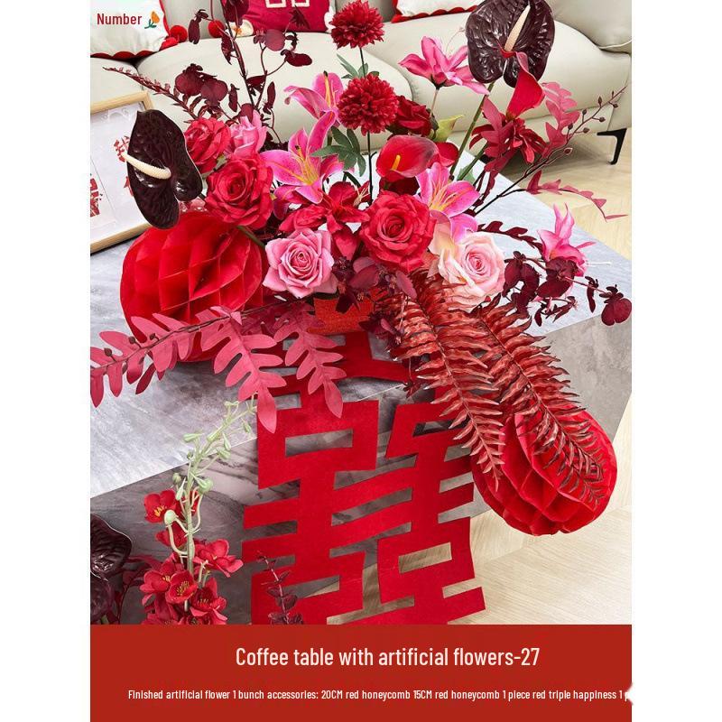 Red Wedding Artificial Flower Arrangement for Living Room, Coffee Table, or Bedside Décor
Red Wedding Artificial Flower Arrangement for Living Room, Coffee Table, or Bedside Décor