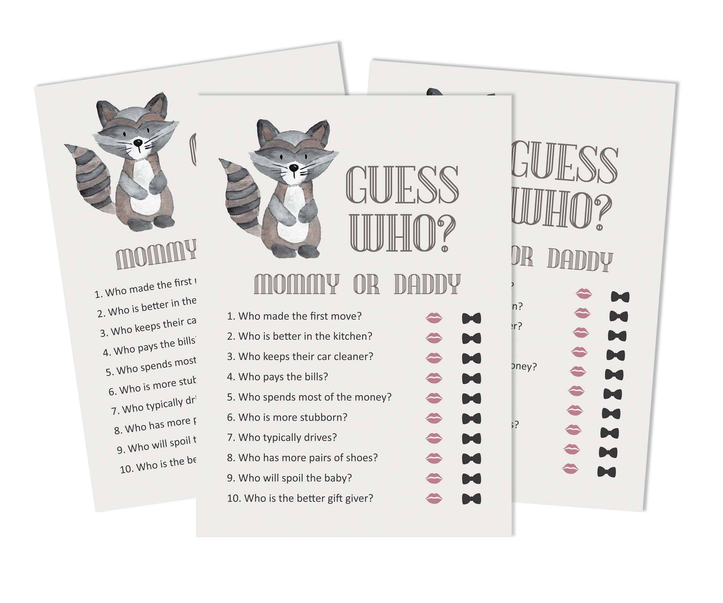 Inkdotpot Who Said it Game Mommy Or Daddy 50 Sheet Fun Baby Shower Game Gender Neutral Raccoon Animal Party Supply 5 x 7 Inches белый
Inkdotpot Who Said it Game Mommy Or Daddy 50 Sheet Fun Baby Shower Game Gender Neutral Raccoon Animal Party Supply 5 x 7 Inches белый