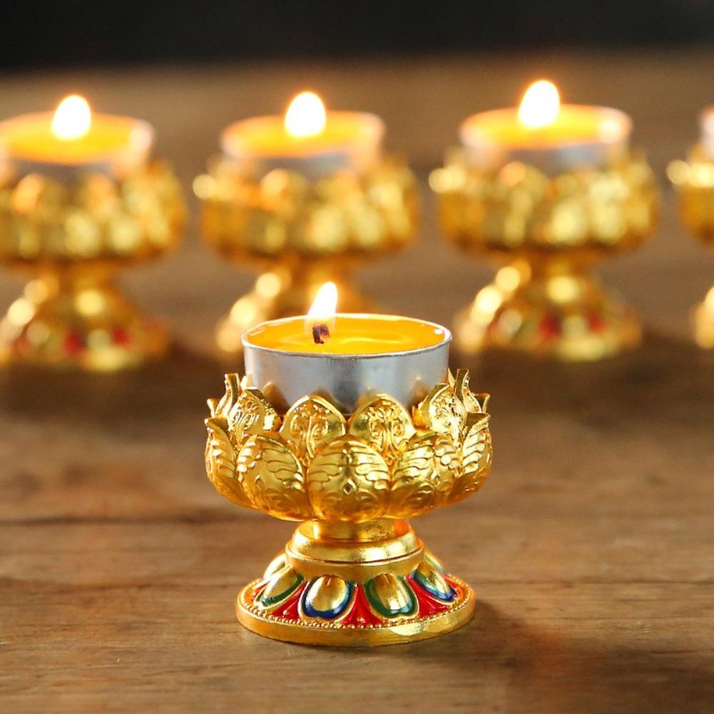 Mini Candle Holder Handicraft Candle Cup Feng Shui Accessories Metal Lotus Candlestick Temple Style D
Mini Candle Holder Handicraft Candle Cup Feng Shui Accessories Metal Lotus Candlestick Temple Style D