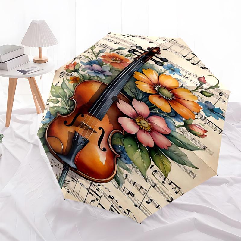 1pc Musical Violin Flowers Sheet Music Artwork Umbrella with Plastic Handle,Suitable for All Seasons Home Travel Outdoor Umbrellaptys31070
1pc Musical Violin Flowers Sheet Music Artwork Umbrella with Plastic Handle,Suitable for All Seasons Home Travel Outdoor Umbrellaptys31070