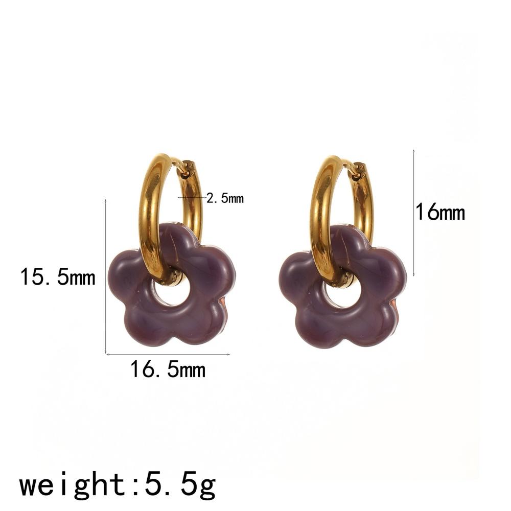 Simple Exqusite Colorful Flower Drop Earrings Glossy Stainless Steel Small Flower Hoop Earrings Women Daily Wearing Party Gifts
Simple Exqusite Colorful Flower Drop Earrings Glossy Stainless Steel Small Flower Hoop Earrings Women Daily Wearing Party Gifts