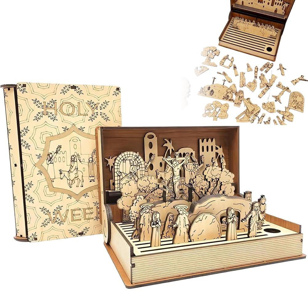 Wooden Family Easter Holy Week Gift Durable DIY Easter Book Kit Family Home Decoration
Wooden Family Easter Holy Week Gift Durable DIY Easter Book Kit Family Home Decoration
