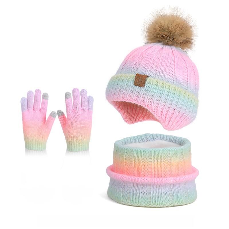 Kids Winter Knit Hat With No Brim Fleece Gloves And Scarf For Cold Weather Protection Colorful
Kids Winter Knit Hat With No Brim Fleece Gloves And Scarf For Cold Weather Protection Colorful