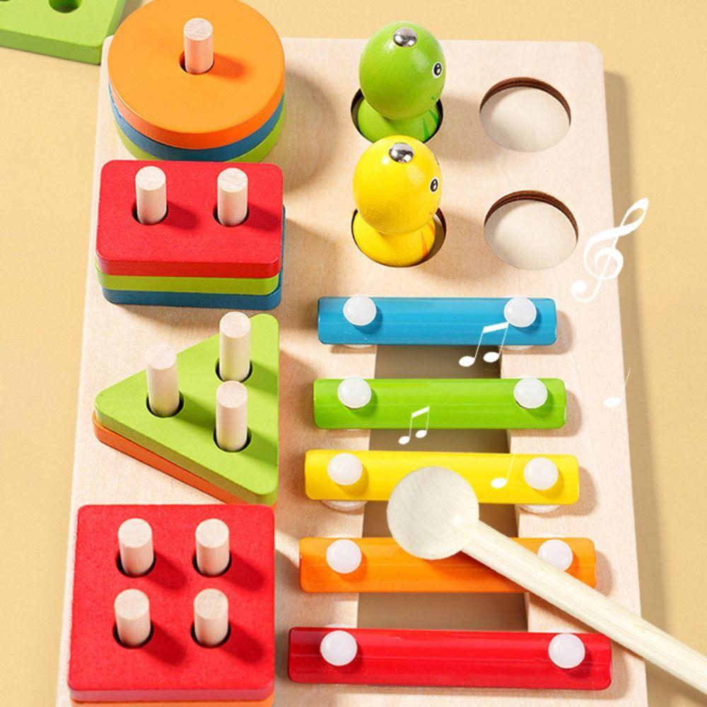 Exercise Hands-on Wooden Geometric Stacked Toy Matching Puzzles Building Blocks Children 3 in 1
Exercise Hands-on Wooden Geometric Stacked Toy Matching Puzzles Building Blocks Children 3 in 1