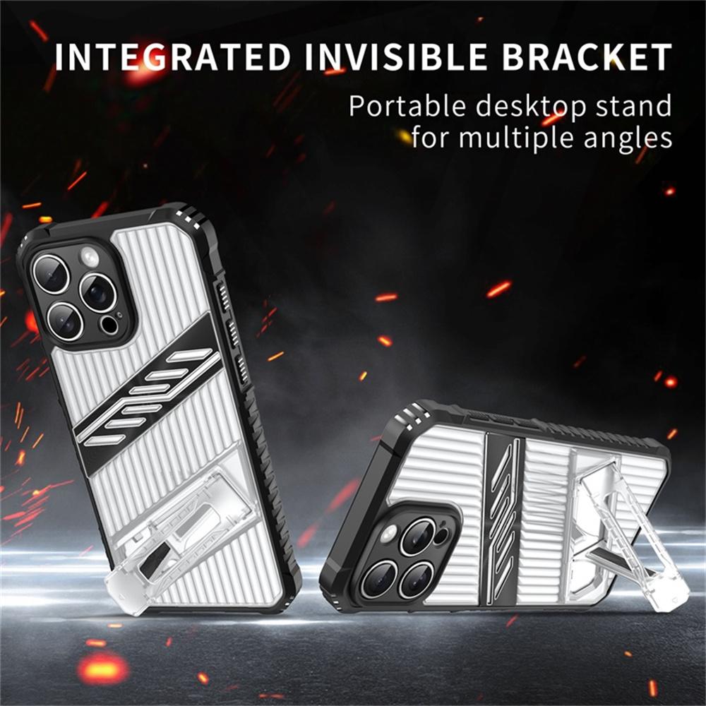 For iPhone 15 Pro Max Case Folding Kickstand PC+TPU Anti Drop Phone Cover Transparent Black
For iPhone 15 Pro Max Case Folding Kickstand PC+TPU Anti Drop Phone Cover Transparent Black