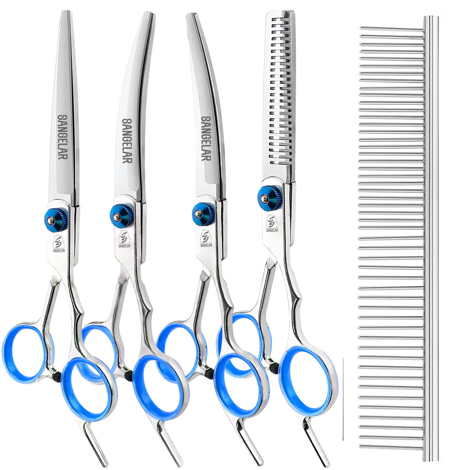 Sangelar 6 inch Pet Grooming Scissors Set – Silver Color, Includes Straight, Curved, Thinning Scissors & Comb, Ideal for Home Use & Beginners 6 inch серебряный
Sangelar 6 inch Pet Grooming Scissors Set – Silver Color, Includes Straight, Curved, Thinning Scissors & Comb, Ideal for Home Use & Beginners 6 inch серебряный