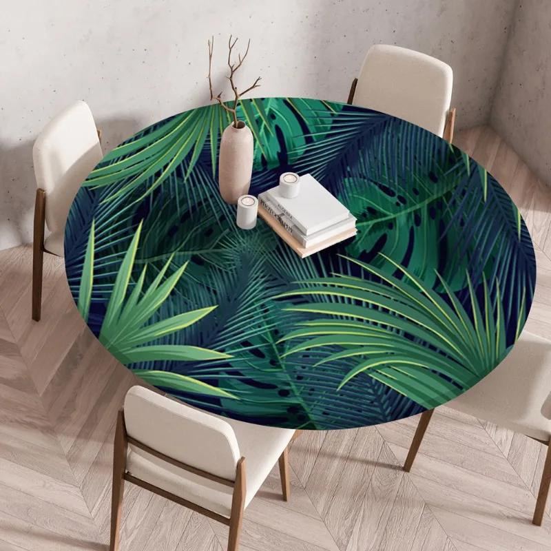 Waterproof 60-140cm Plant Round Tablecloth Fitted Elastic Palm Leaf Tablecloths Reusable Round Table Cover for Kitchen Diameter 70cm
Waterproof 60-140cm Plant Round Tablecloth Fitted Elastic Palm Leaf Tablecloths Reusable Round Table Cover for Kitchen Diameter 70cm