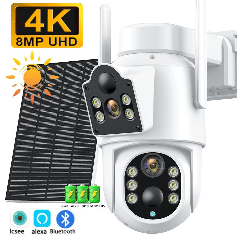 Бездротова Сонячна Wifi PTZ Зовнішня 4K 8MP Камера з Подвійним Об єктивом Низьке Енергоспоживання Акумуляторна Камера Безпеки Кольорове Нічне Спостереження Icsee новий колір автомобіля
Бездротова Сонячна Wifi PTZ Зовнішня 4K 8MP Камера з Подвійним Об єктивом Низьке Енергоспоживання Акумуляторна Камера Безпеки Кольорове Нічне Спостереження Icsee новий колір автомобіля