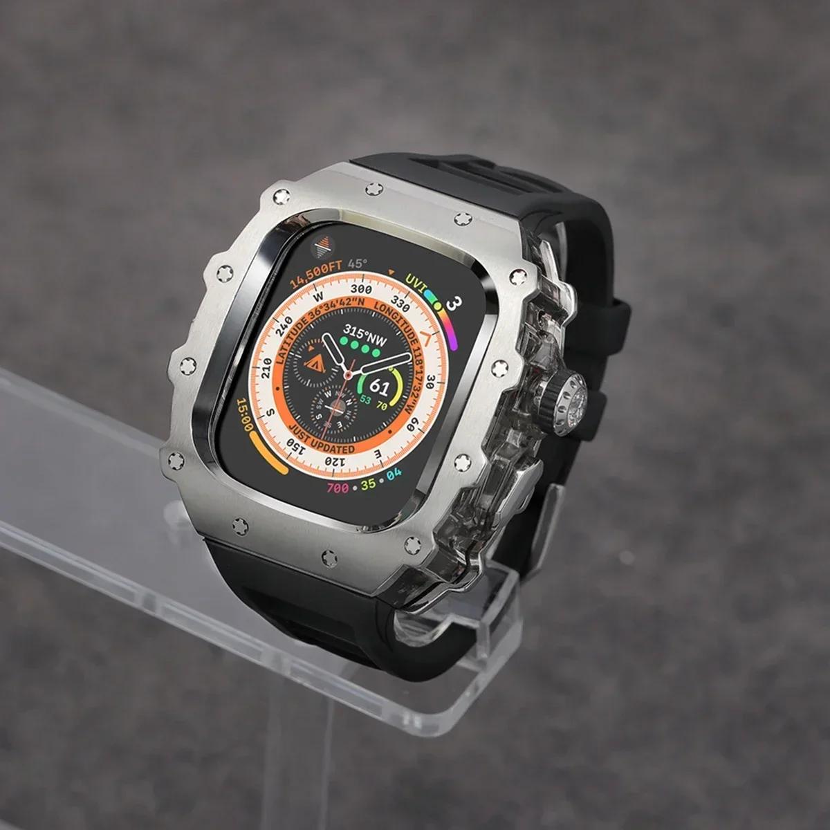 Розкішний набір для модифікації для Apple Watch Ultra 3 49 мм 45 мм 44 мм Корпус з нержавіючої сталі для IWatch 9 8 7 6 Кришталева кнопка Спортивний ремінець For iWatch SE321 44
Розкішний набір для модифікації для Apple Watch Ultra 3 49 мм 45 мм 44 мм Корпус з нержавіючої сталі для IWatch 9 8 7 6 Кришталева кнопка Спортивний ремінець For iWatch SE321 44