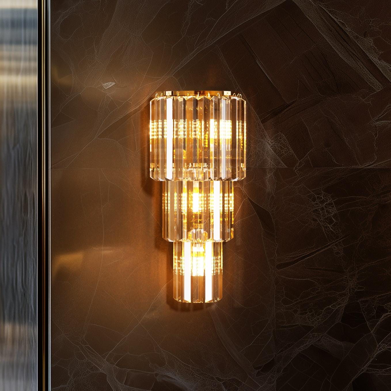 LUVODI Modern Crystal Wall Lamp 3-Layer Wall Crystal Sconce Light E14 Led Corn Lights 14-24W
LUVODI Modern Crystal Wall Lamp 3-Layer Wall Crystal Sconce Light E14 Led Corn Lights 14-24W