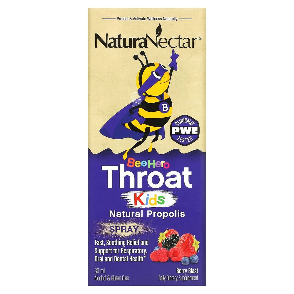 NaturaNectar Bee Hero Throat Kids Propolis Spray Berry Blast 30ml
NaturaNectar Bee Hero Throat Kids Propolis Spray Berry Blast 30ml