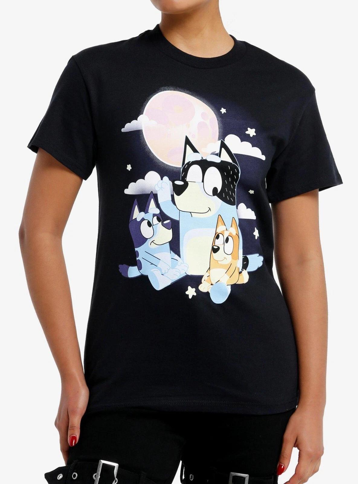 Bluey Juniors Cartoon Dog Father & Kids Moon Print Boyfriend Fit Shirt New M-3XL 3XL
Bluey Juniors Cartoon Dog Father & Kids Moon Print Boyfriend Fit Shirt New M-3XL 3XL