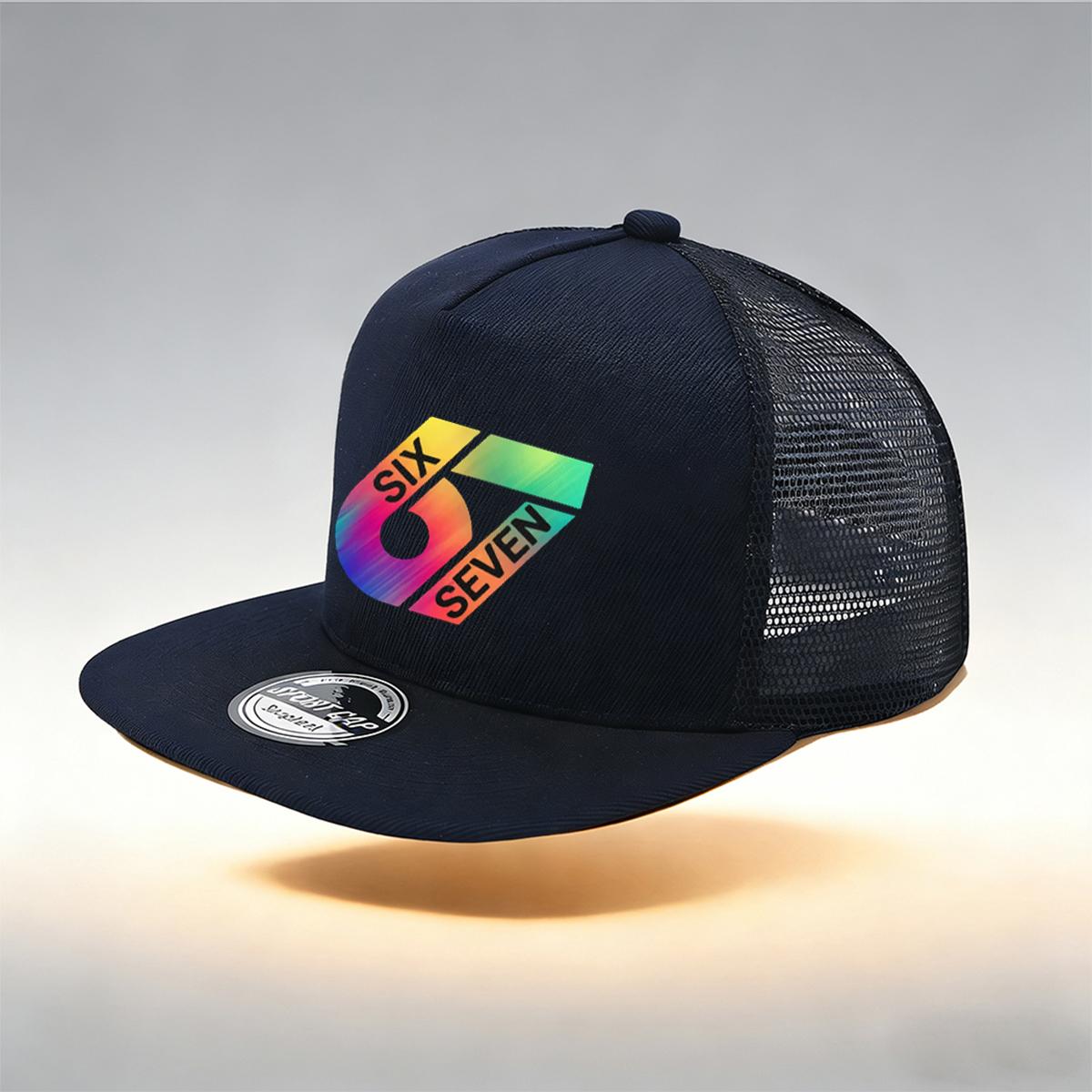 1/2PC Flat Brim Mesh Trucker Hat, Breathable, Gradient 67 SIX SEVEN Print, Retro Streetwear for Men Women темно-синий
1/2PC Flat Brim Mesh Trucker Hat, Breathable, Gradient 67 SIX SEVEN Print, Retro Streetwear for Men Women темно-синий