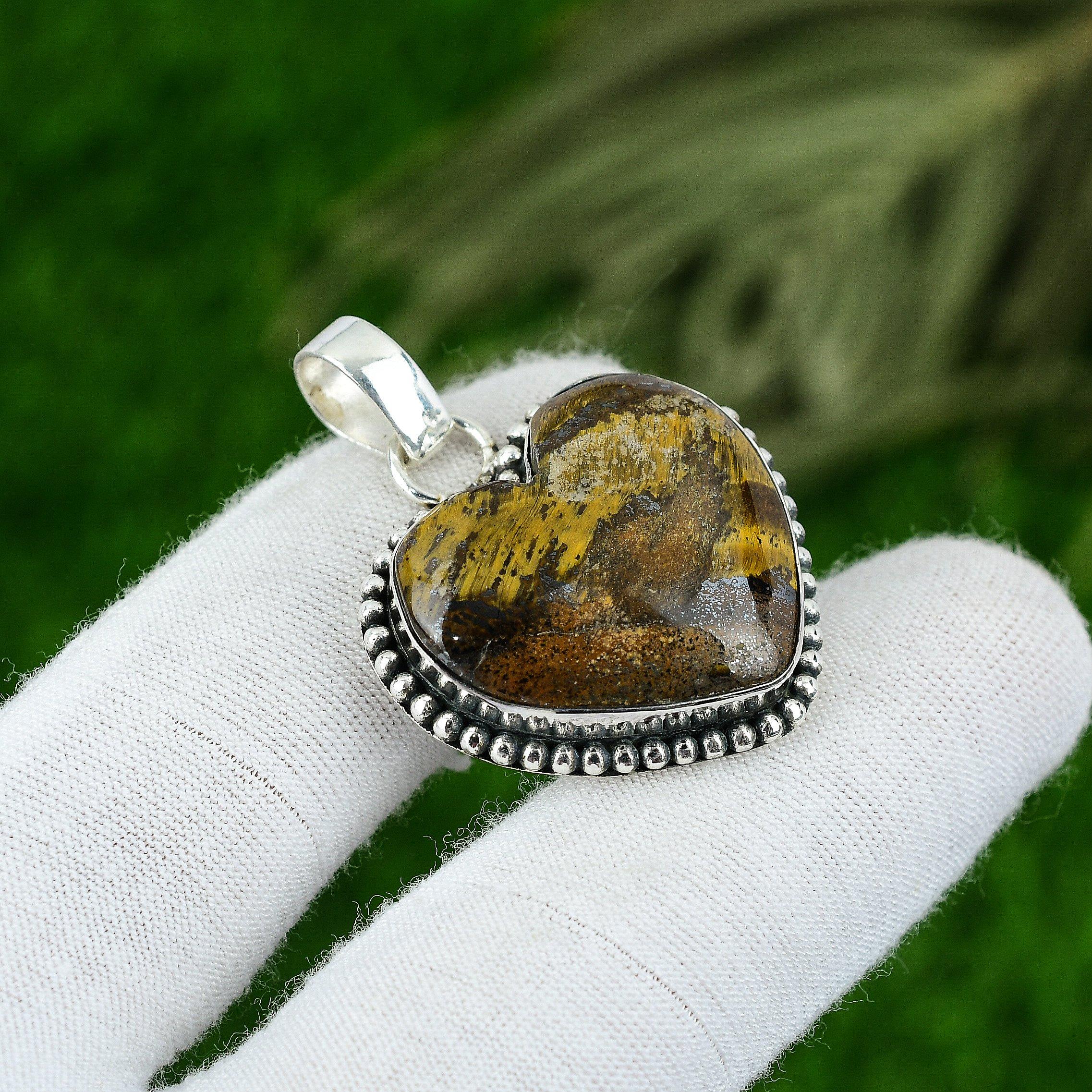 Natural Tiger Eye Gemstone Pendant Brown 925 Sterling Silver Indian Jewelry
Natural Tiger Eye Gemstone Pendant Brown 925 Sterling Silver Indian Jewelry