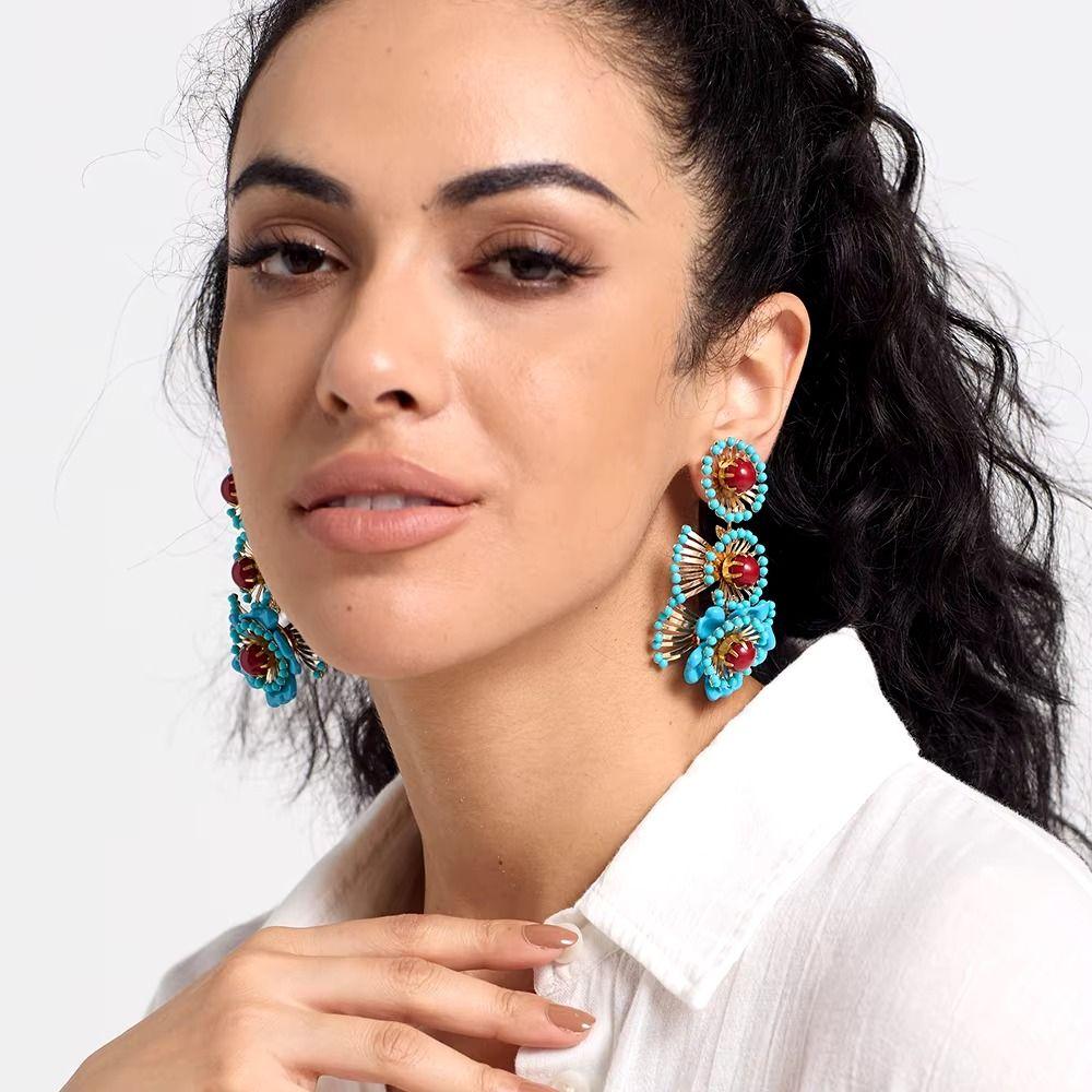 Bohemia Multi Layer Long Flower Earrings Acrylic Beads Stud Earrings Beaded Drop Earrings Girls Earrings
Bohemia Multi Layer Long Flower Earrings Acrylic Beads Stud Earrings Beaded Drop Earrings Girls Earrings