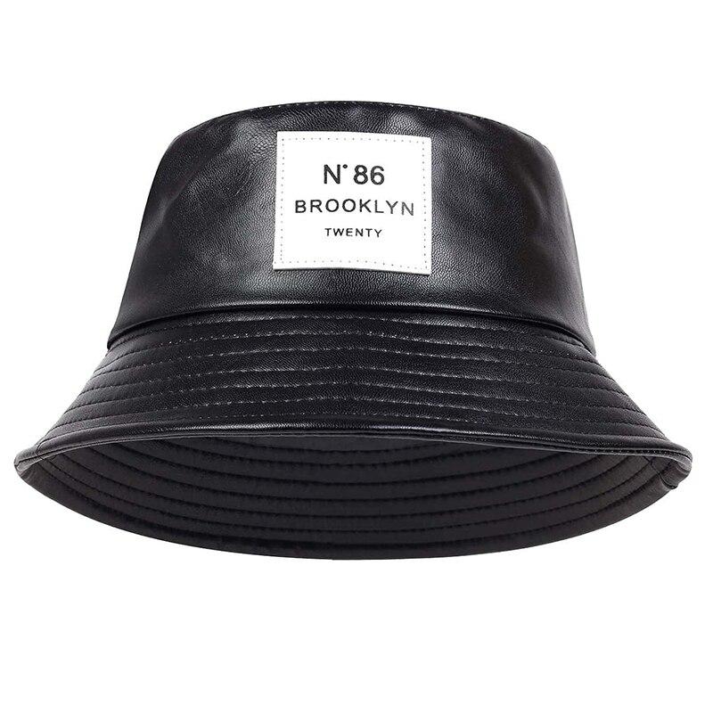 Unisex N86 Label Personality Pu Leather Bucket Hats Fishermen Caps Outdoor Casual Cap Sunscreen Hat Single code чорний білий колір
Unisex N86 Label Personality Pu Leather Bucket Hats Fishermen Caps Outdoor Casual Cap Sunscreen Hat Single code чорний білий колір