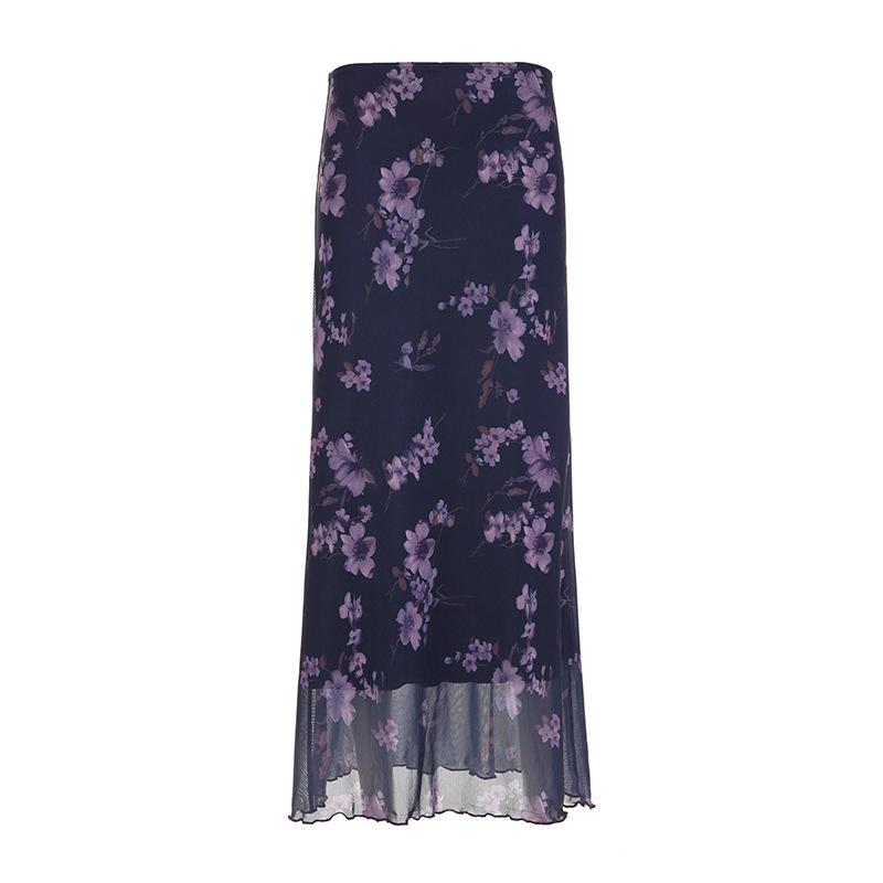 Violet Mesh Skirt, Low Waist, Slim and High, Purple Printed Anti-exposure Long Skirt, Elegant A-line Skirt S
Violet Mesh Skirt, Low Waist, Slim and High, Purple Printed Anti-exposure Long Skirt, Elegant A-line Skirt S