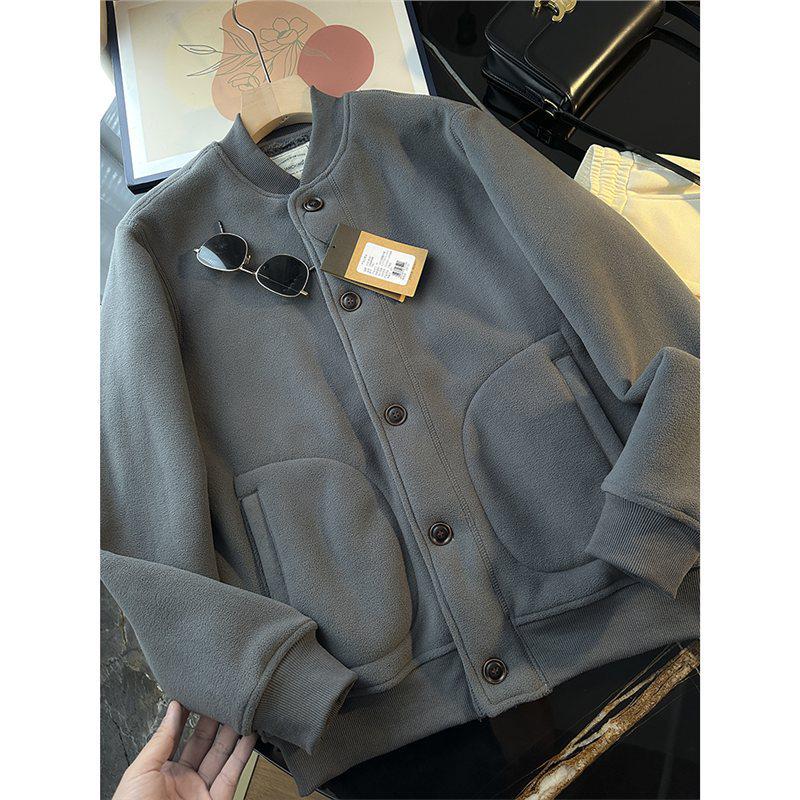 Couples Casual Versatile Plus Velvet Thickened Baseball Jacket for Autumn & Winter L сірий колір
Couples Casual Versatile Plus Velvet Thickened Baseball Jacket for Autumn & Winter L сірий колір