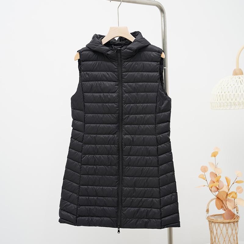 New down vest women s medium and long hooded fashion slim fit with light and thin vest with trench coat M чорний
New down vest women s medium and long hooded fashion slim fit with light and thin vest with trench coat M чорний