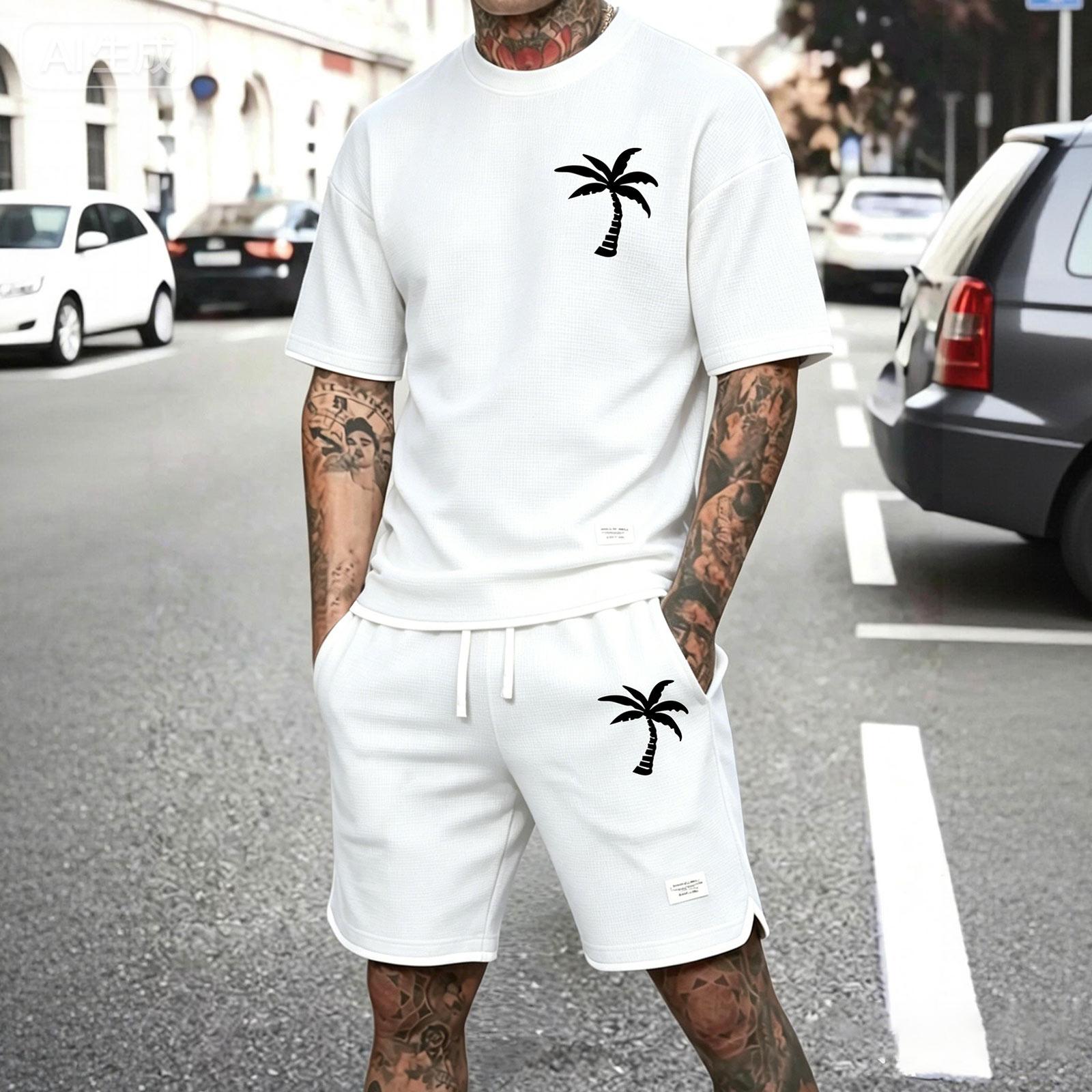 Men s Summer Casual 2-Piece Outfit Round Neck Short Sleeve Tee Shorts Set XL білий
Men s Summer Casual 2-Piece Outfit Round Neck Short Sleeve Tee Shorts Set XL білий