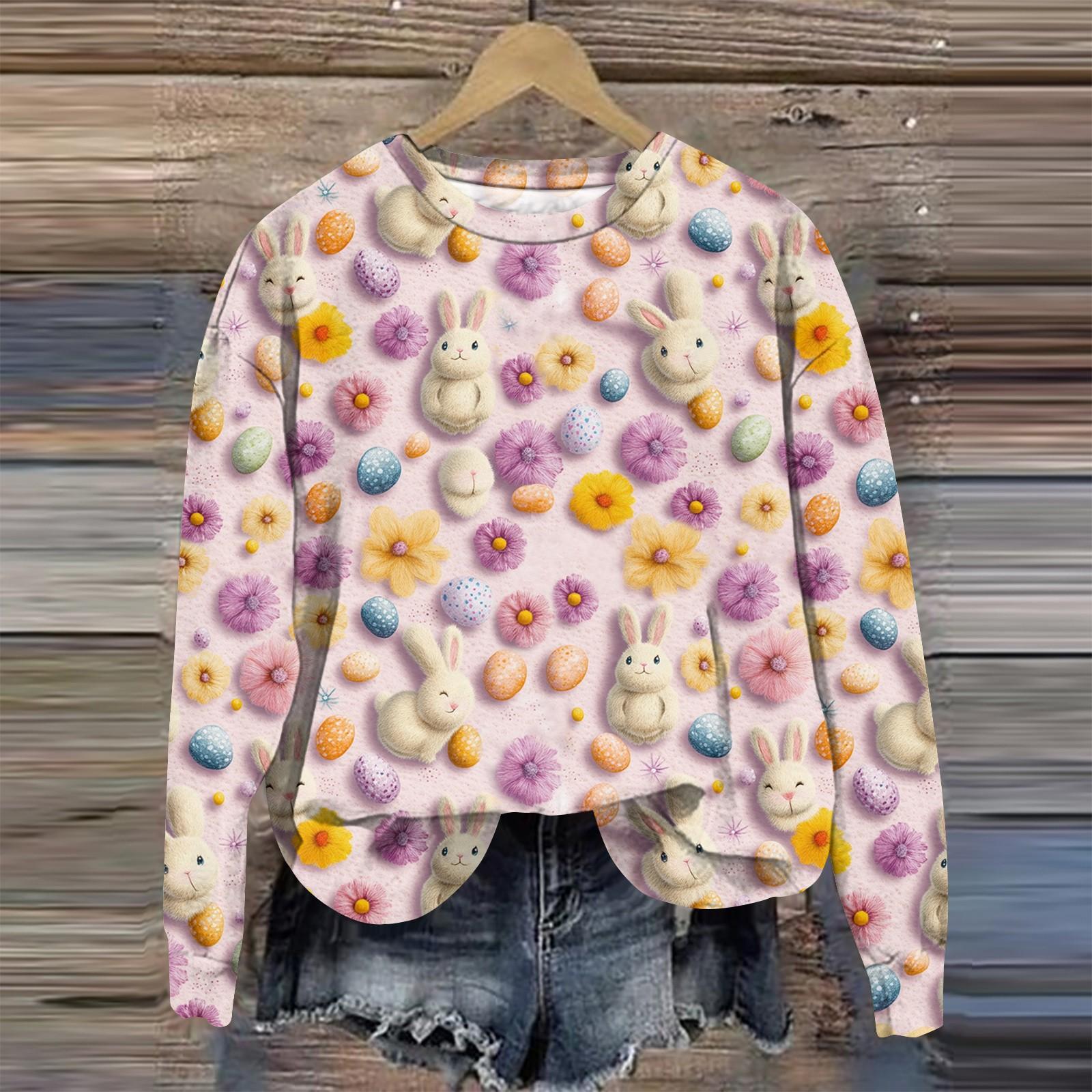 Женская мода Пасха Печатный Длинный рукав Свободный круглый вырез Толстовка Топ Осень M
Женская мода Пасха Печатный Длинный рукав Свободный круглый вырез Толстовка Топ Осень M