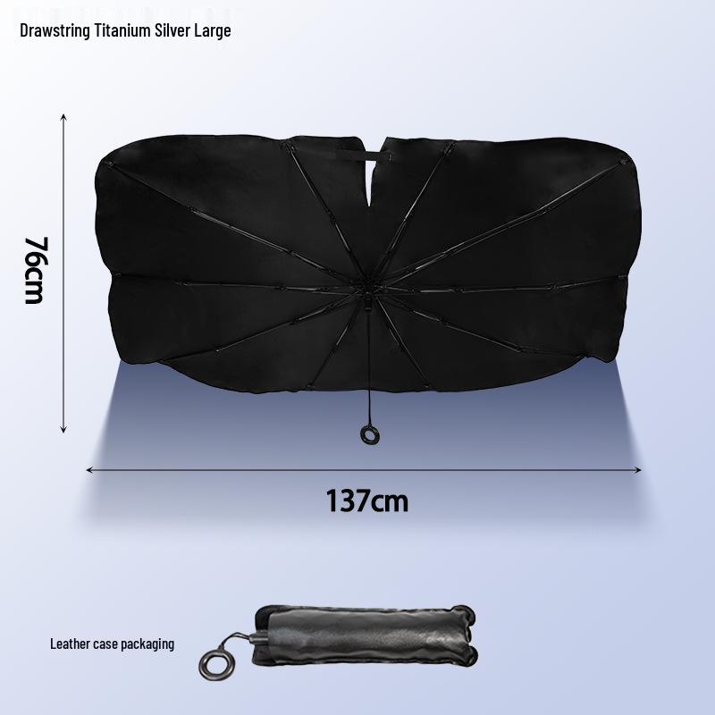Pull-Cord Car Windshield Sunshade for Sun Protection & Heat Insulation
Pull-Cord Car Windshield Sunshade for Sun Protection & Heat Insulation