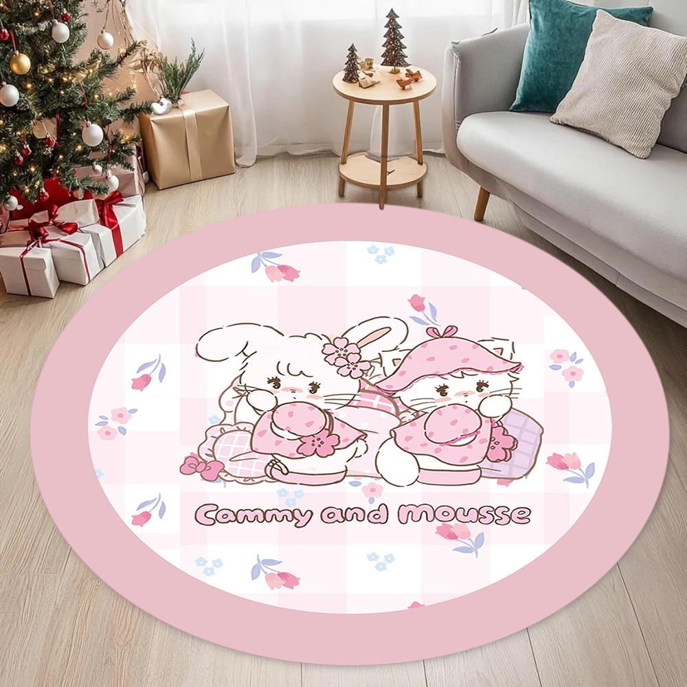 Round Pink Dot Cartoon Cat Carpet for Living Room Kids Bedroom Cute Cat Patterns Anti Slip Rug Children Room Decor 60cmx60cm
Round Pink Dot Cartoon Cat Carpet for Living Room Kids Bedroom Cute Cat Patterns Anti Slip Rug Children Room Decor 60cmx60cm