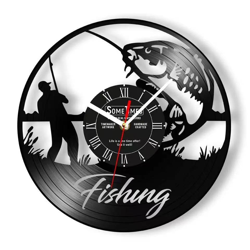 Man Fishing Custom Vinyl Record Wall Clock Retro Man Cave Decor Bass Fish Wall Art Fishing Clock Personalized Fisherman Gifts
Man Fishing Custom Vinyl Record Wall Clock Retro Man Cave Decor Bass Fish Wall Art Fishing Clock Personalized Fisherman Gifts