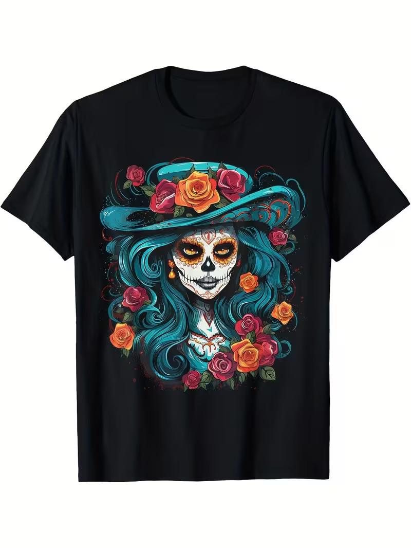 Women S La Catrina Day of the Dead T-Shirt - Mexican Sugar Skull & Floral Print, S разноцветный
Women S La Catrina Day of the Dead T-Shirt - Mexican Sugar Skull & Floral Print, S разноцветный